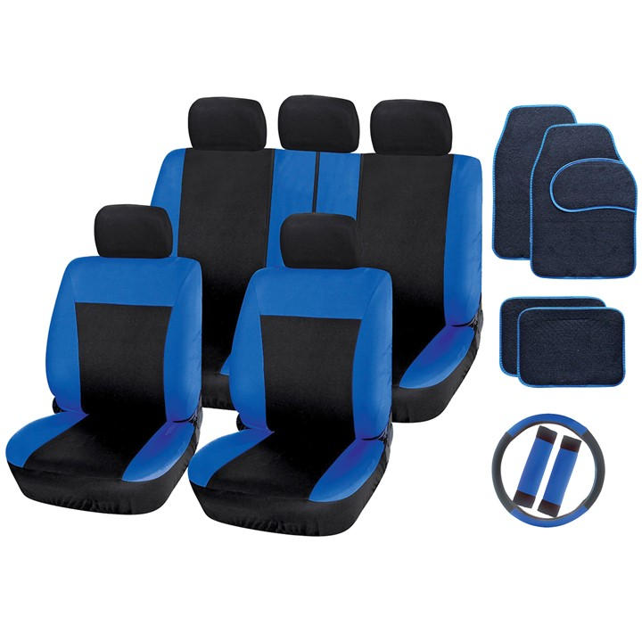 Streetwize  Black 19-Piece Blue & Interior Car Set, Sports Direct