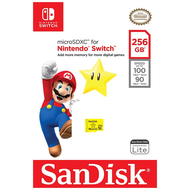 Sandisk  Yellow 256Gb Nintendo Switch Micro Sd, Sports Direct