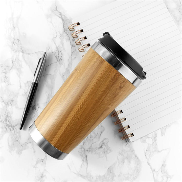 Treat Republic  Brown Bamboo Travel Mug in Size Standard, Sports Direct
