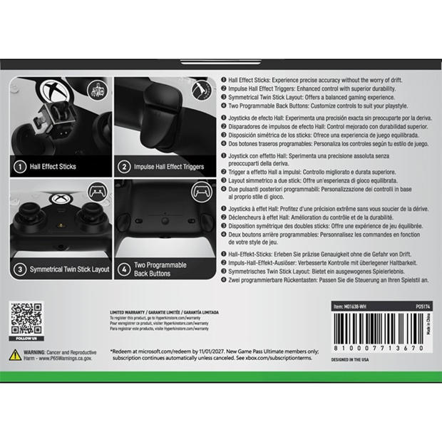 Xbox Series - Hyperkin - The Competitor Controller for Xbox Series X White