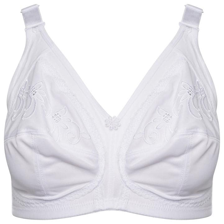 Valbonne Women's White Non-Wired Bra With Medium Support 36-46 Dd-H in Size 30DD, Sports Direct