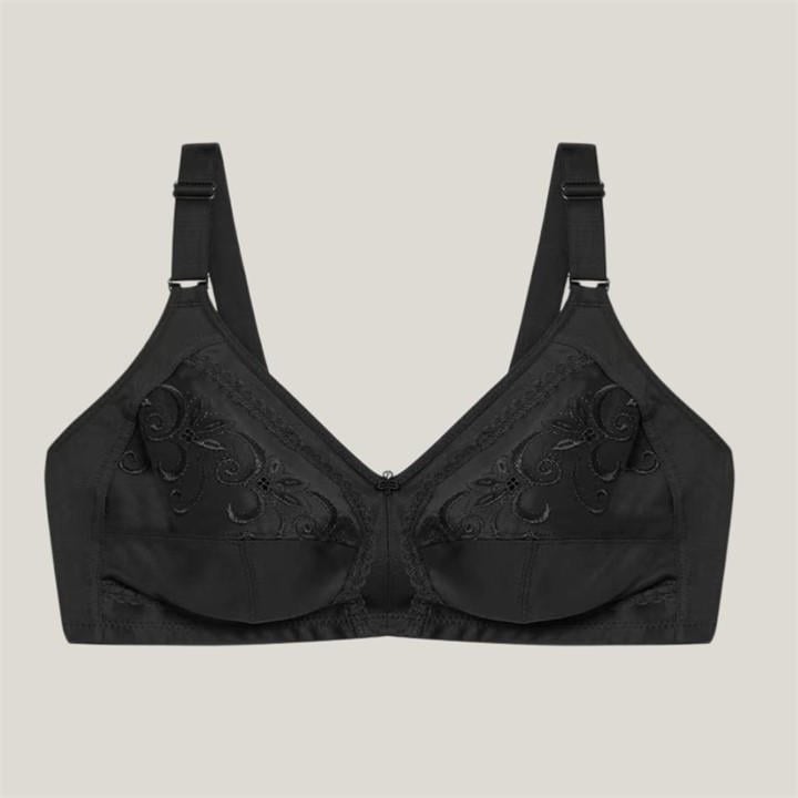 Valbonne Women's Black Non-Wired Bra With Medium Support 36-46 Dd-H in Size 44E, Sports Direct