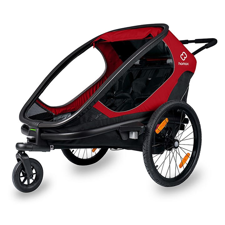 Hamax  Kids Red Outback   Bike Trailer in Size Twin, Sports Direct
