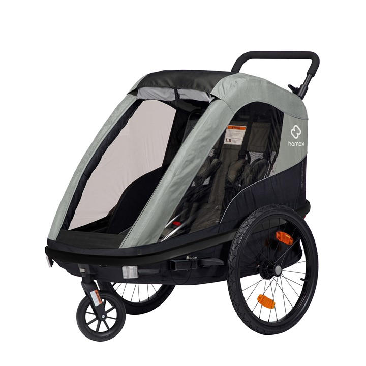 Hamax  Kids Green Avenida   Bike Trailer in Size Twin, Sports Direct