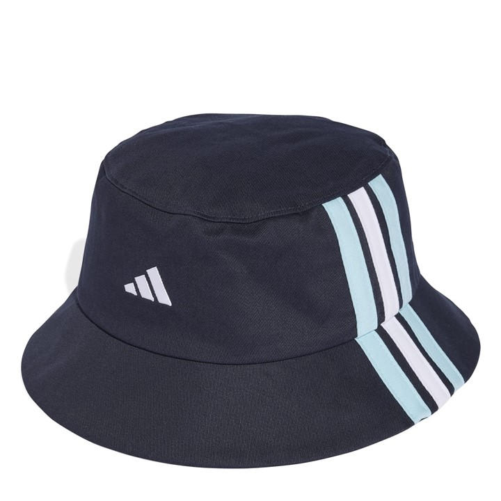 Adidas Blue 3-Stripes Bucket Hat in Size Mens, Sports Direct