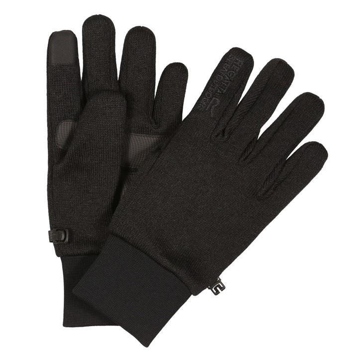 Regatta Men's Black Veris Gloves in Size S - M, Sports Direct