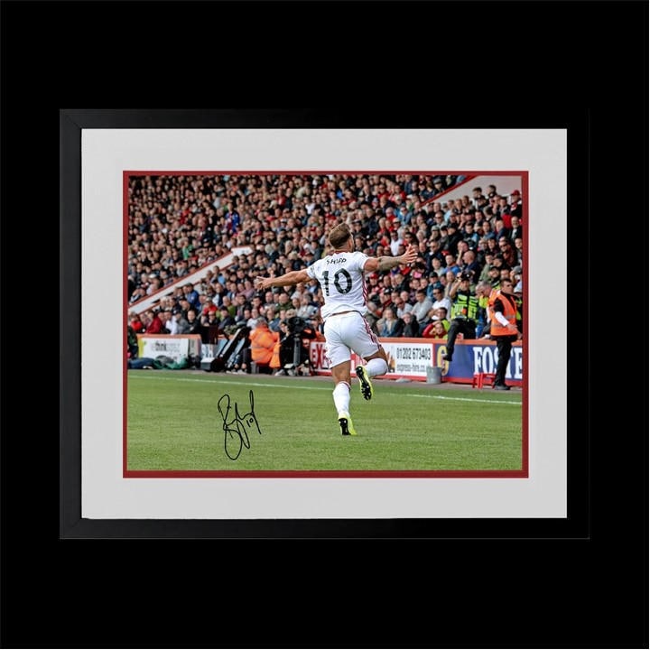 The Fan Cave  Red Billy Sharp Signed Sheffield Utd 16X12 Image Delux in Size 550x450mm, Sports Direct