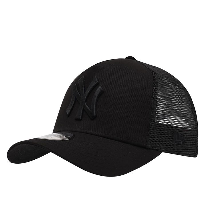 New Era  Kids Black Youth Adjustable Trucker Cap, Sports Direct