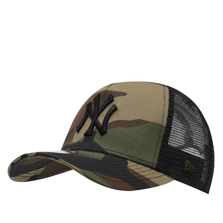 New Era  Kids Green Youth Adjustable Trucker Cap, Sports Direct