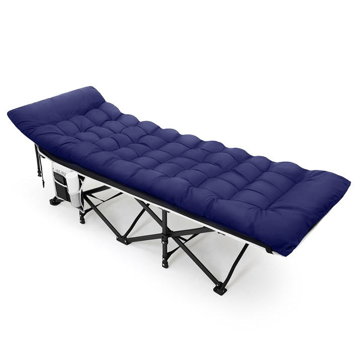 Breeins  Blue Foldable Camping Bed With Mattress, Sports Direct