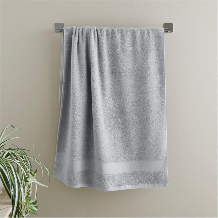 Catherine Lansfield  Grey Anti-Bacterial Cotton Towel in Size Hand Towel, Sports Direct
