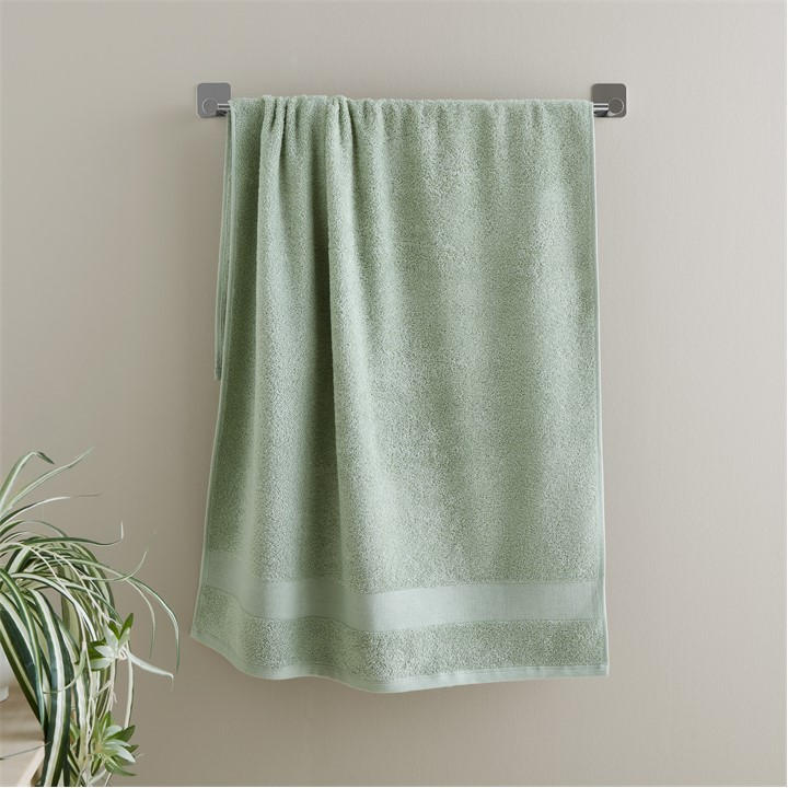 Catherine Lansfield  Green Anti-Bacterial Cotton Towel in Size Hand Towel, Sports Direct