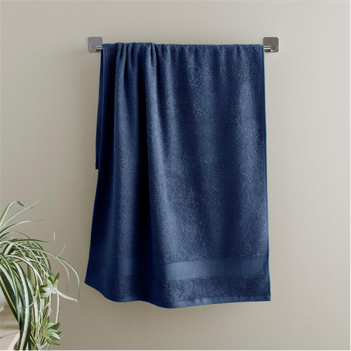 Catherine Lansfield  Blue Anti-Bacterial Cotton Towel in Size Hand Towel, Sports Direct
