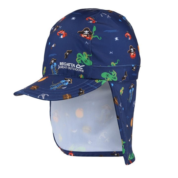 Regatta  Kids Blue Kids' Protect Flat Peak Cap in Size Child, Sports Direct