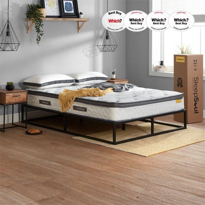 Sleepsoul  White Heaven Super King Mattress in Size Superking, Sports Direct