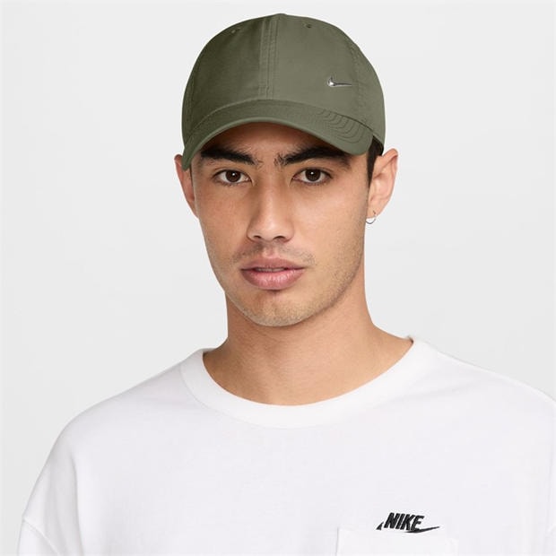 Olive/Silver - Nike - Metal Swoosh Cap