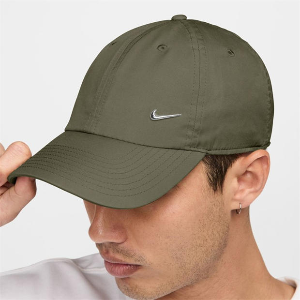 Olive/Silver - Nike - Metal Swoosh Cap