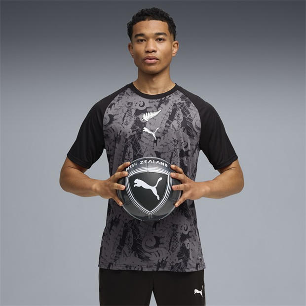 Black/Silver - Puma - Mens New Zealand Warm-Up Shirt World Cup 2026