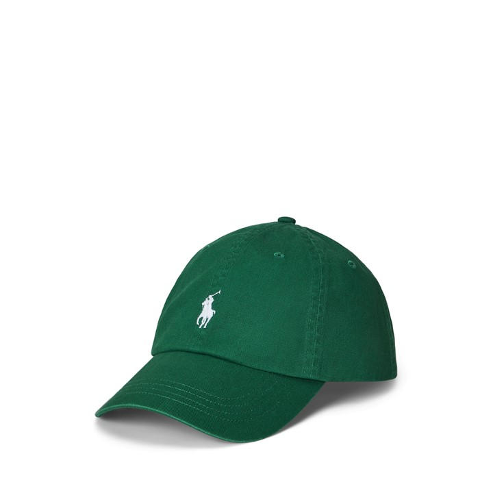 Polo Ralph Lauren  Green Cotton Chino Adjustable Baseball Cap, Sports Direct