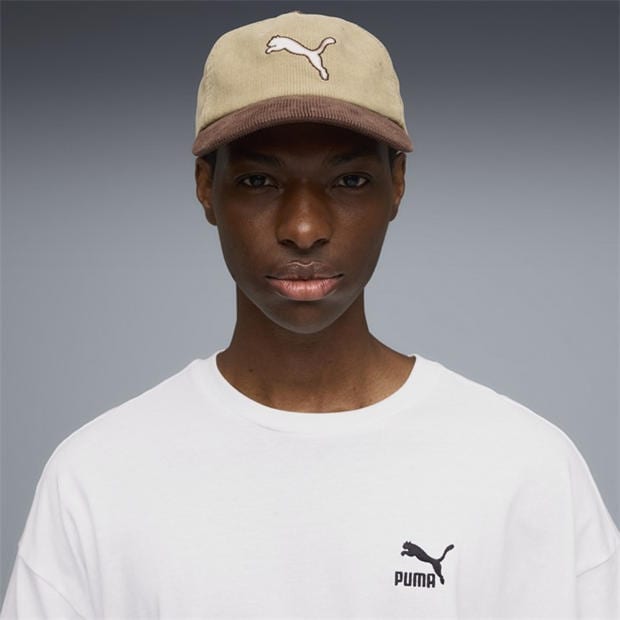 Chestnut Brown - Puma - Men's Cat Corduroy Baseball Cap
