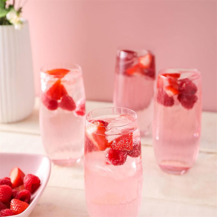MIKASA Treviso Highball Glasses, Set of 4 Ridged Crystal Cocktail Glasses, 400ml Tumbler Glass Set, Perfect for Water, Juice, Mocktails, Ideal Glassware for Parties, Celebrations, Drinkware Gift Set - Image 5