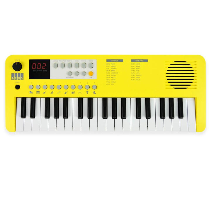 Axus Mini Keyboard 37 Key Keyboard Yellow 37-Key - Image 3
