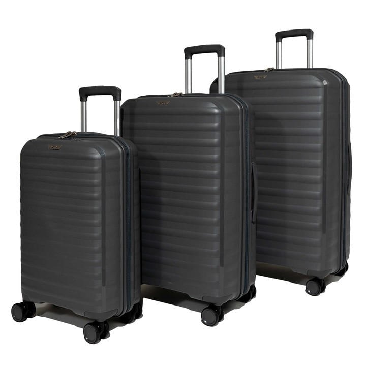 Rock  Grey Oslo Suitcase Charcoal, Sports Direct