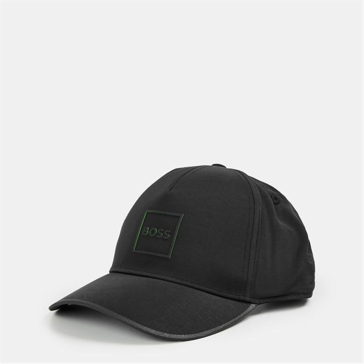 Boss Men's Black Pyer Green Baseball Cap With Logo Detail in Size Mens, Sports Direct