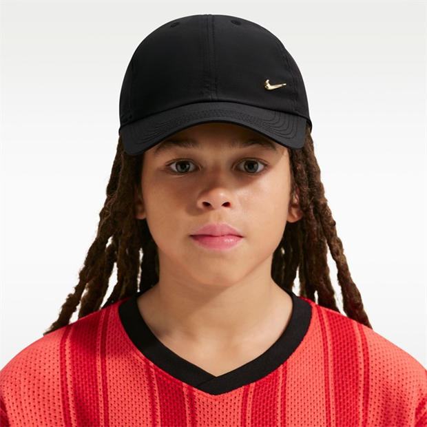 Black/Flt Gold - Nike - Met Swoosh Cap Junior
