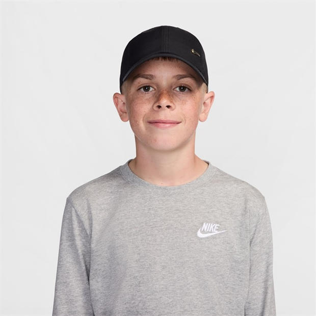 Black/Flt Gold - Nike - Met Swoosh Cap Junior