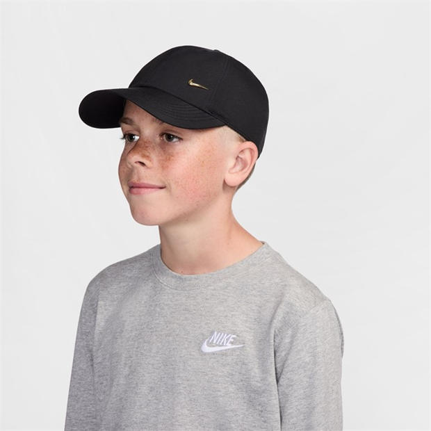 Black/Flt Gold - Nike - Met Swoosh Cap Junior