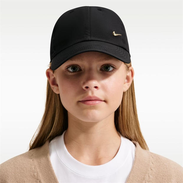 Black/Flt Gold - Nike - Met Swoosh Cap Junior