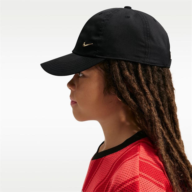 Black/Flt Gold - Nike - Met Swoosh Cap Junior