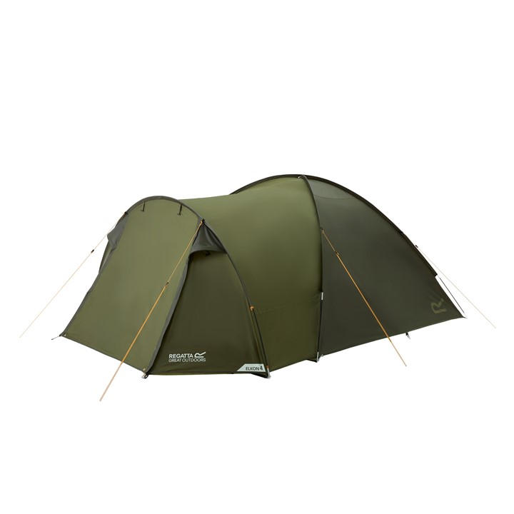 Regatta  Nphgrn/Olnt Elkon 4 Person Waterproof Tent, Sports Direct