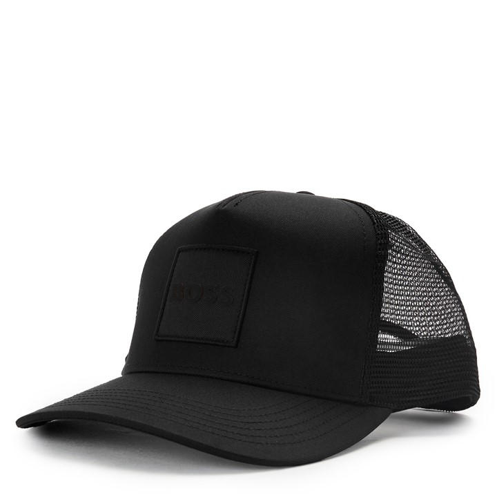 Boss Men's Black Baseball Cap With Logo Detail (Elliot) in Size Mens, Sports Direct
