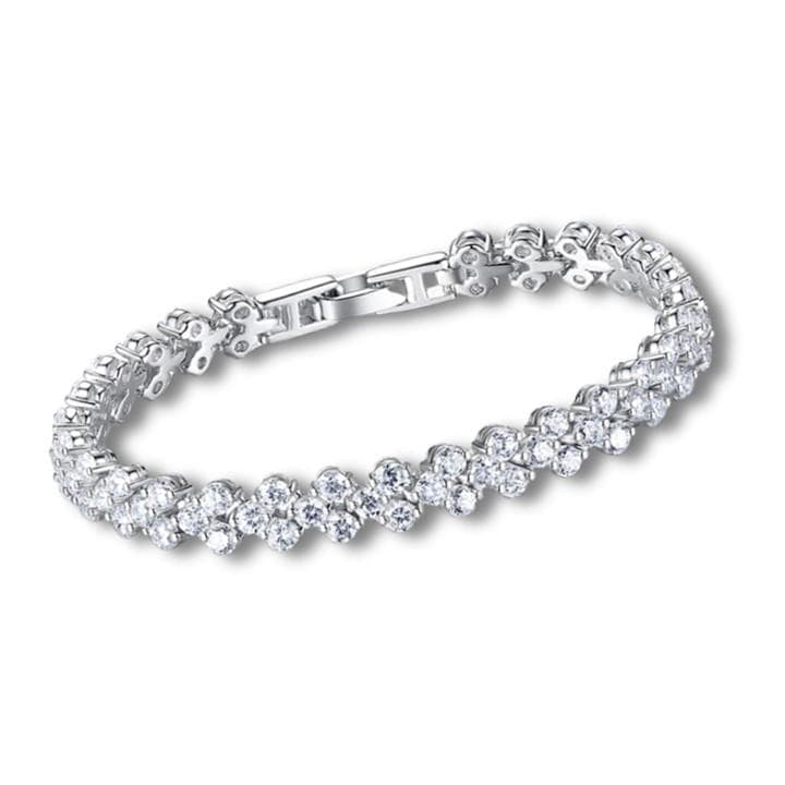 Aye Do Gifts Women's Silver Diamante Heart Tennis Bracelet 0146-Np, Sports Direct