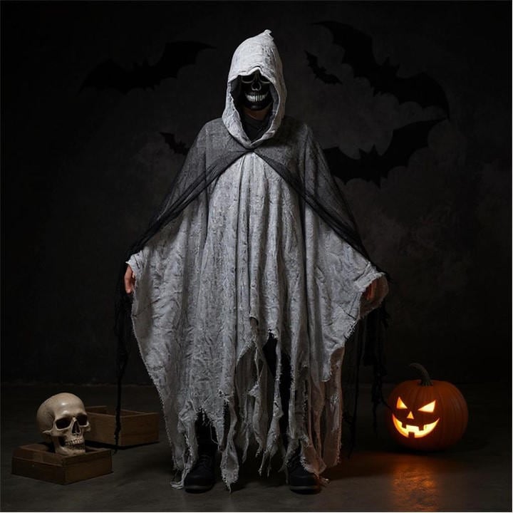 Life Ideas  Grey Halloween Costume Cosplay Skeleton Cloak, Sports Direct