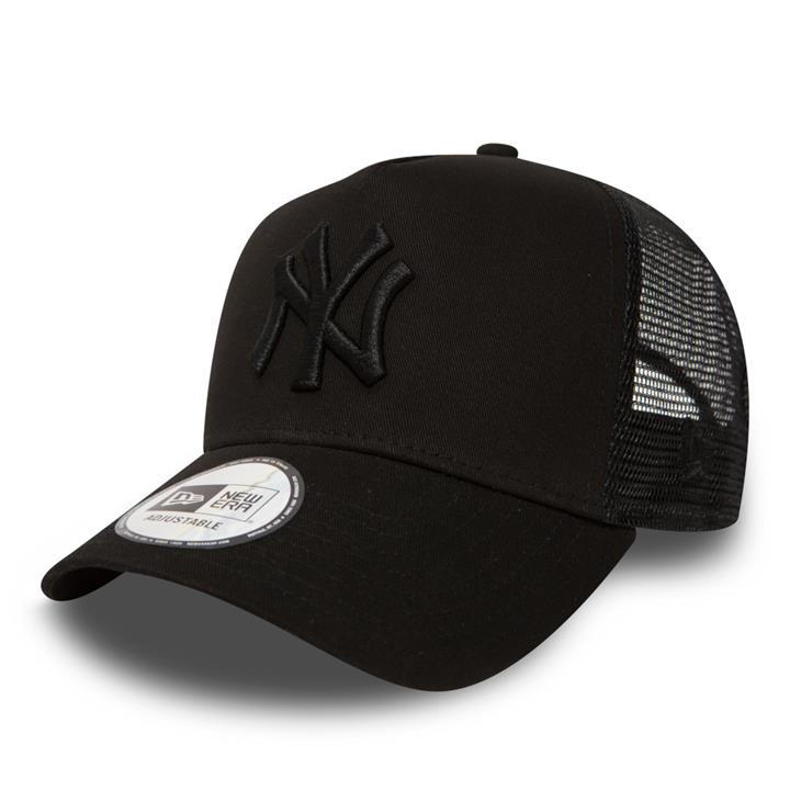 New Era  Black A-Frame Adjustable Trucker Cap, Sports Direct