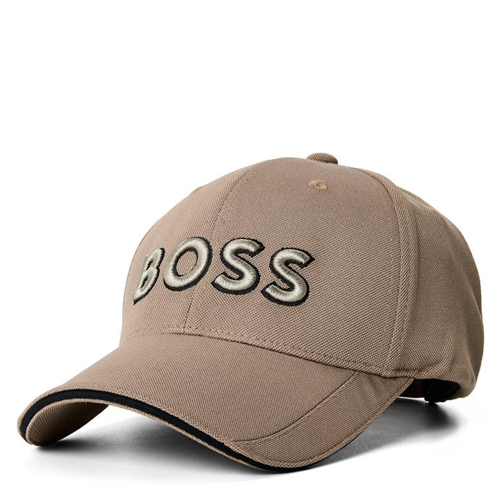 Boss Men's Brown Embroidered Logo Baseball Cap With Contrast Trim in Size Mens, Sports Direct