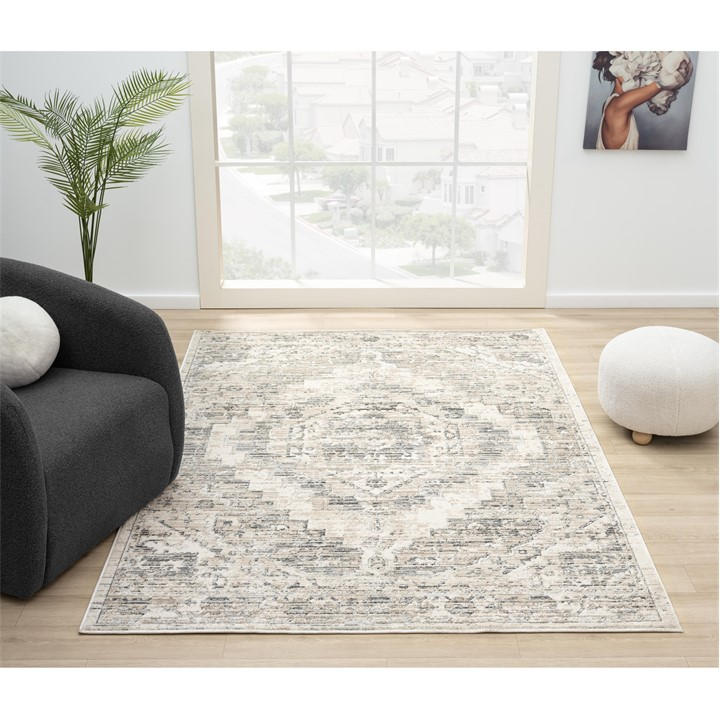 Ultimate Rug  Cream Nova Traditional Loki in Size 60x100cm, Sports Direct