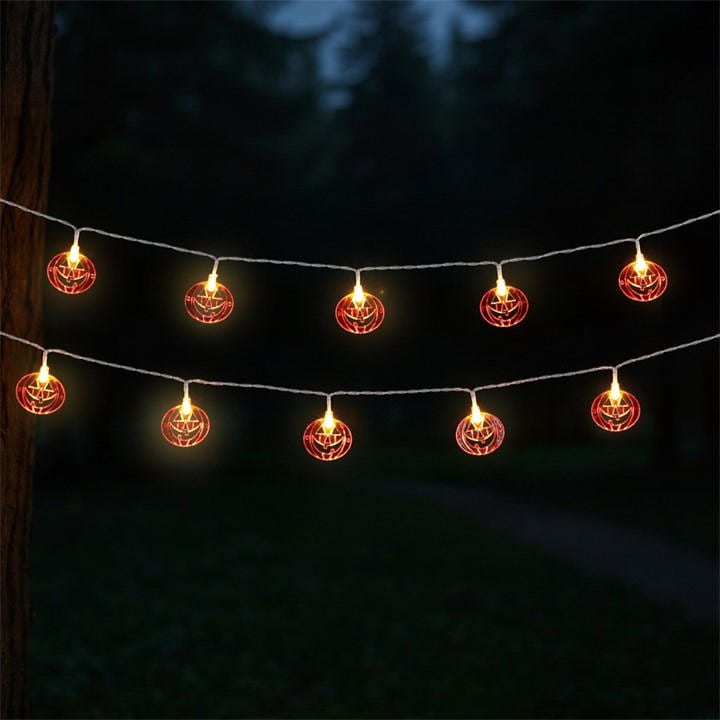 Life Ideas  Orange,White Smiley Pumpkin Led String Lights Party Decor, Sports Direct