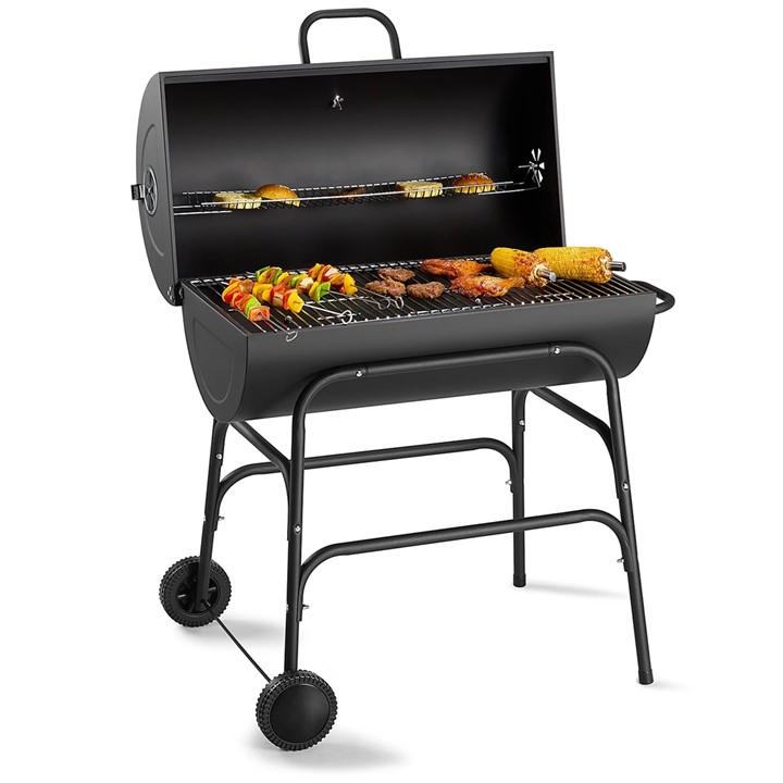 Vonhaus  Black Xl Barrel Charcoal Bbq, Sports Direct