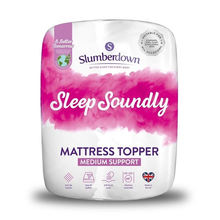 Slumberdown Unisex White Sleep Soundly Rebound Mattress Topper In | Size: Single - Image 7