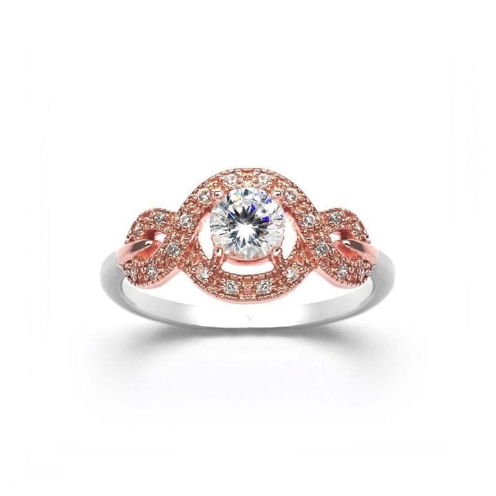Espree Women's Silver The Rose Ring, Sports Direct