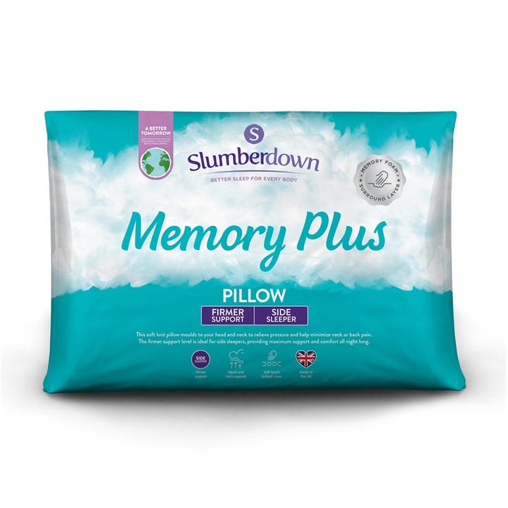 United    Memory Foam Plus Firm Pillow, Football by Slumberdown in Size L, Sports Direct