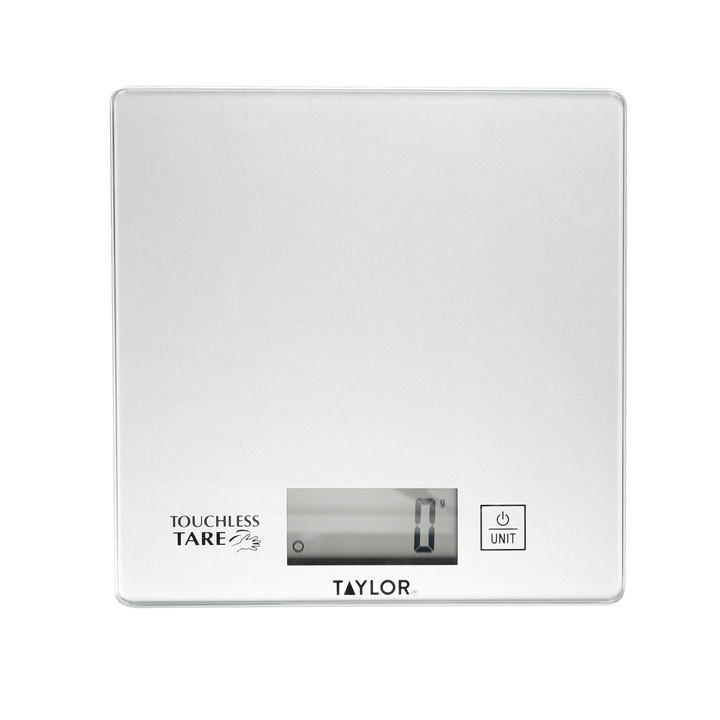 Taylor Silver Pro Compact Digital Kitchen Scales With Touchless Tare In Gift Box, Glass / Plastic - Image 4