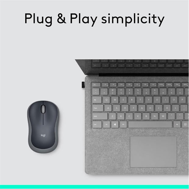 Black - Logitech - Logitech M185 Wireless Mouse