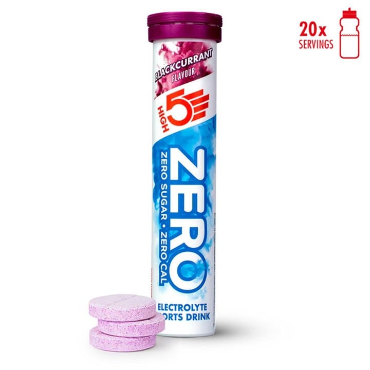 High5  Purple Zero Electrolyte Drink (8 Tubes Of 20) in Size Box of 8, Sports Direct
