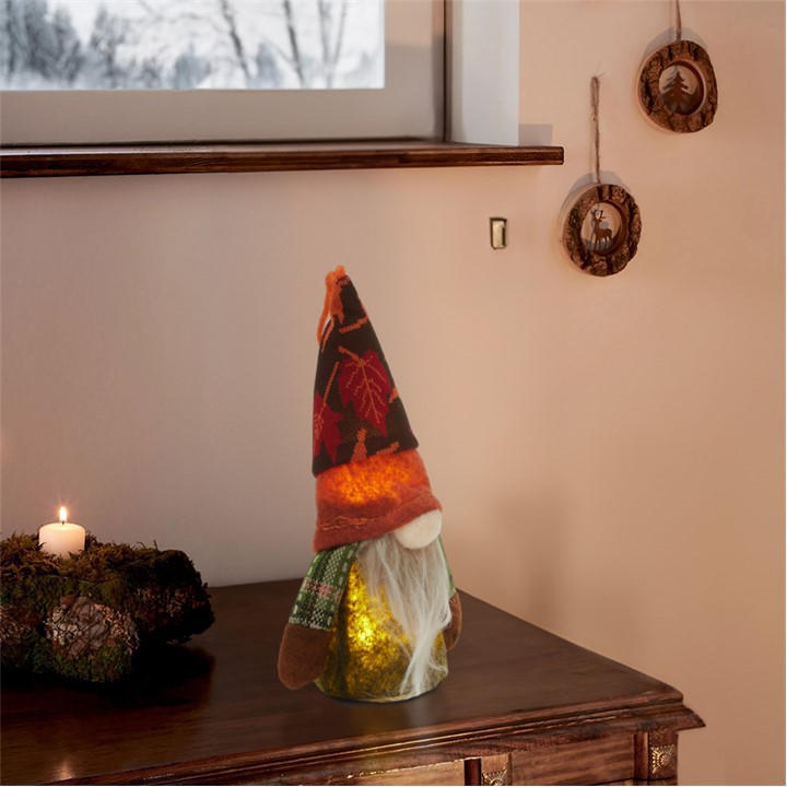 Life Ideas  Orange Led Thanksgiving Harvest Maple Gnome Plush Doll, Sports Direct