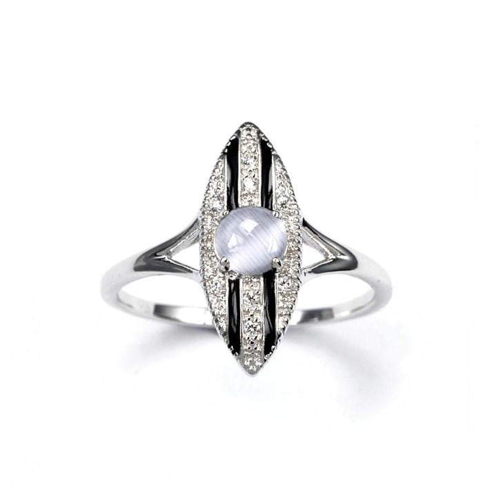 Espree Women's Silver The Cats Eye Ring, Sports Direct